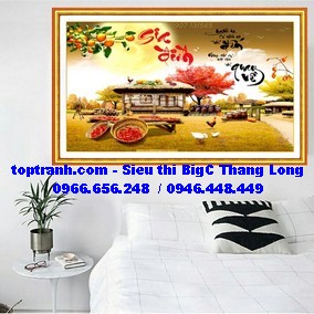 Tranh thêu chữ gia đình 